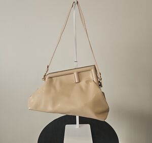 Fendi Beige Leather Shoulder Bag